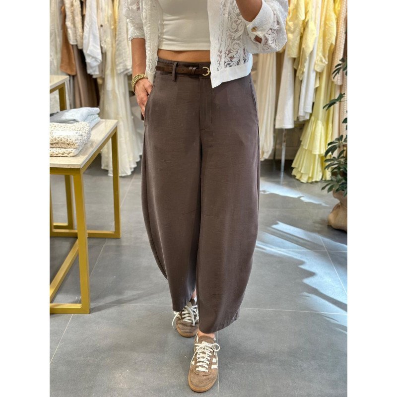 Kemerli Tensel Pantolon 6
