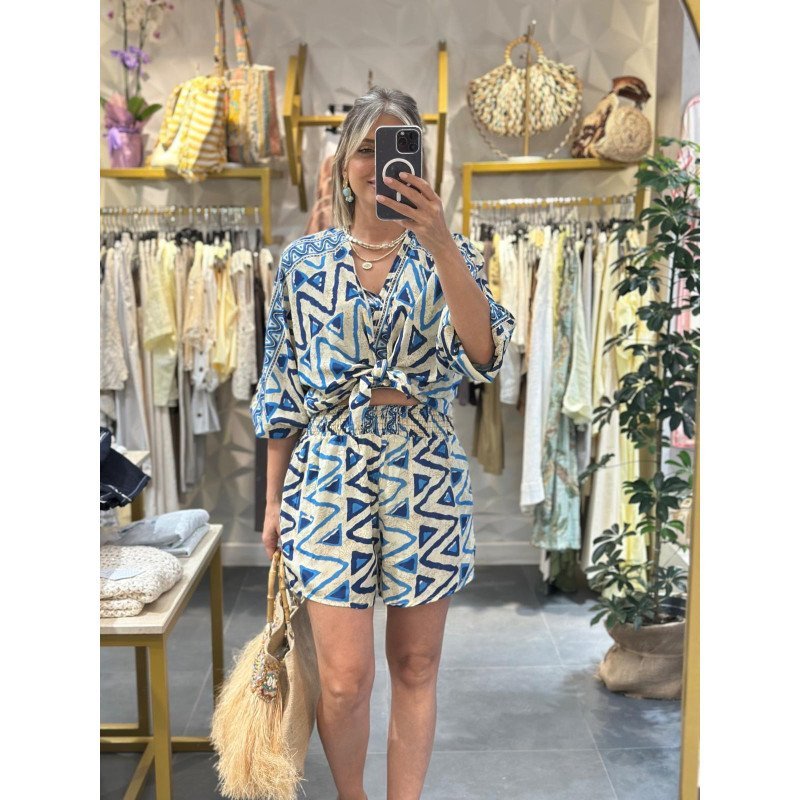Kimono-Krop-Şort İthal Takım 4