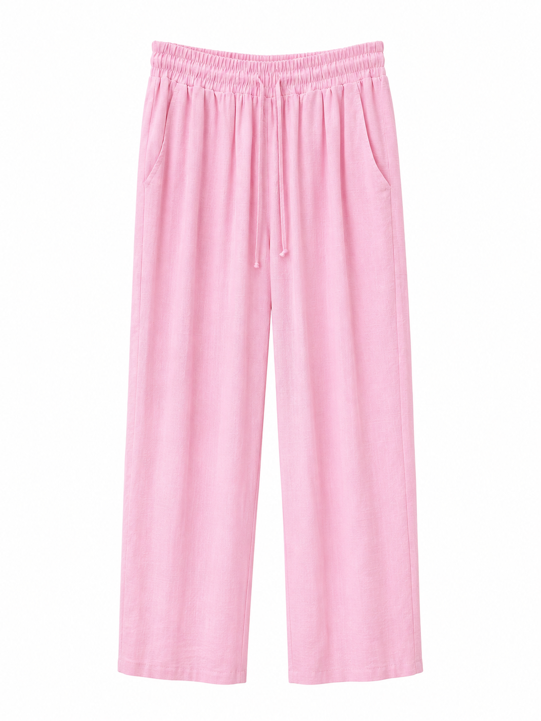 Pembe keten pantolon