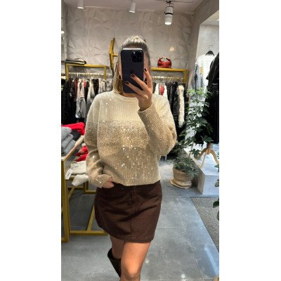 İthal Pul İşlemeli Triko