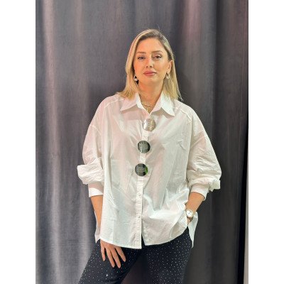 İthal Broş Detaylı Gömlek