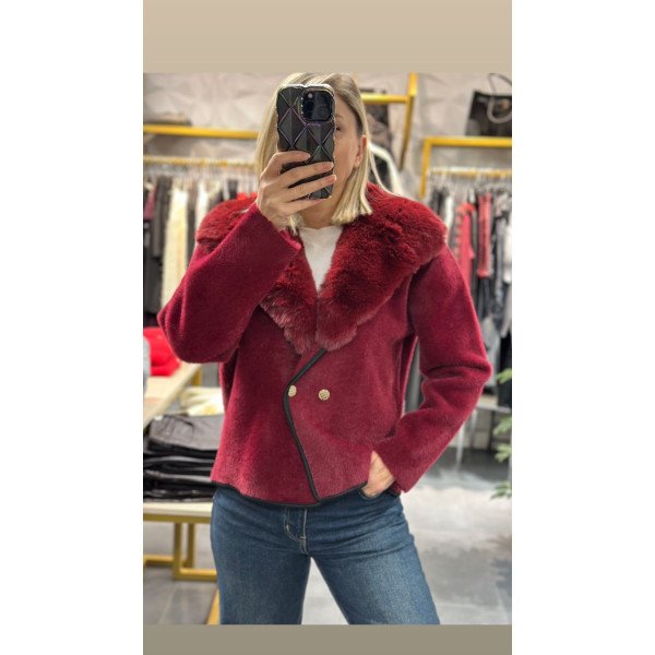 İthal Kürk Yaka Hırka