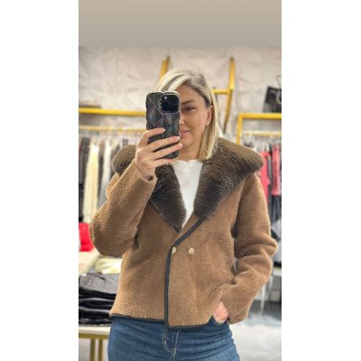 İthal Kürk Yaka Hırka