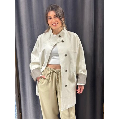 Dik Yaka Pamuklu Trenç