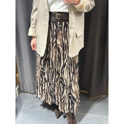 Desenli Kemerli Etek